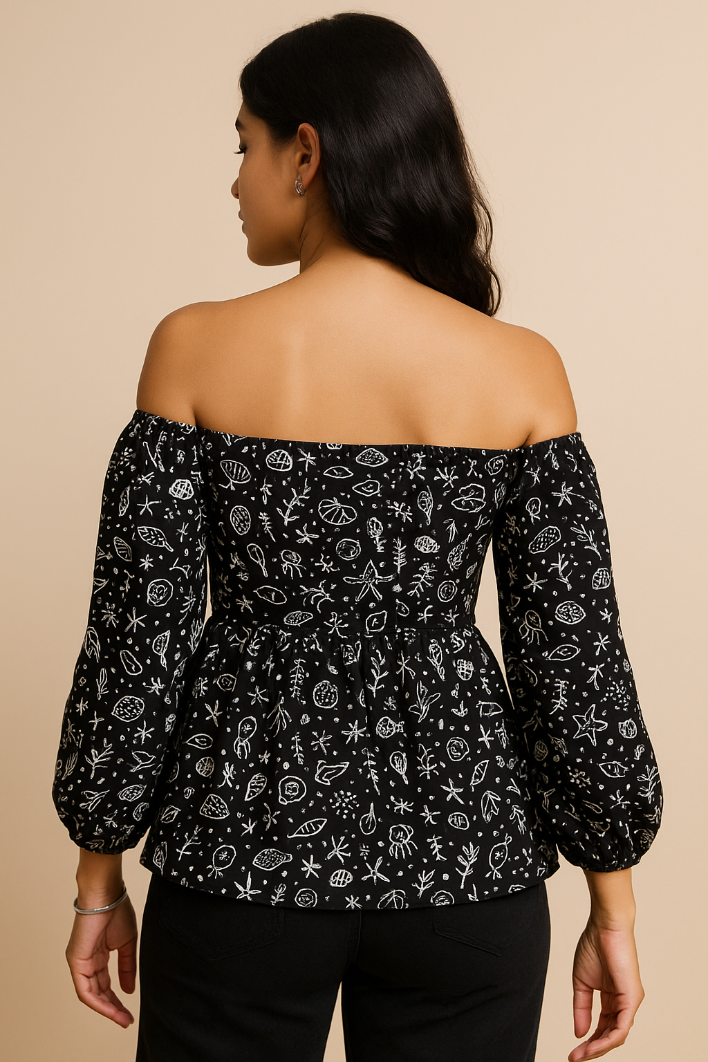 Starspell Off-Shoulder Peplum Top