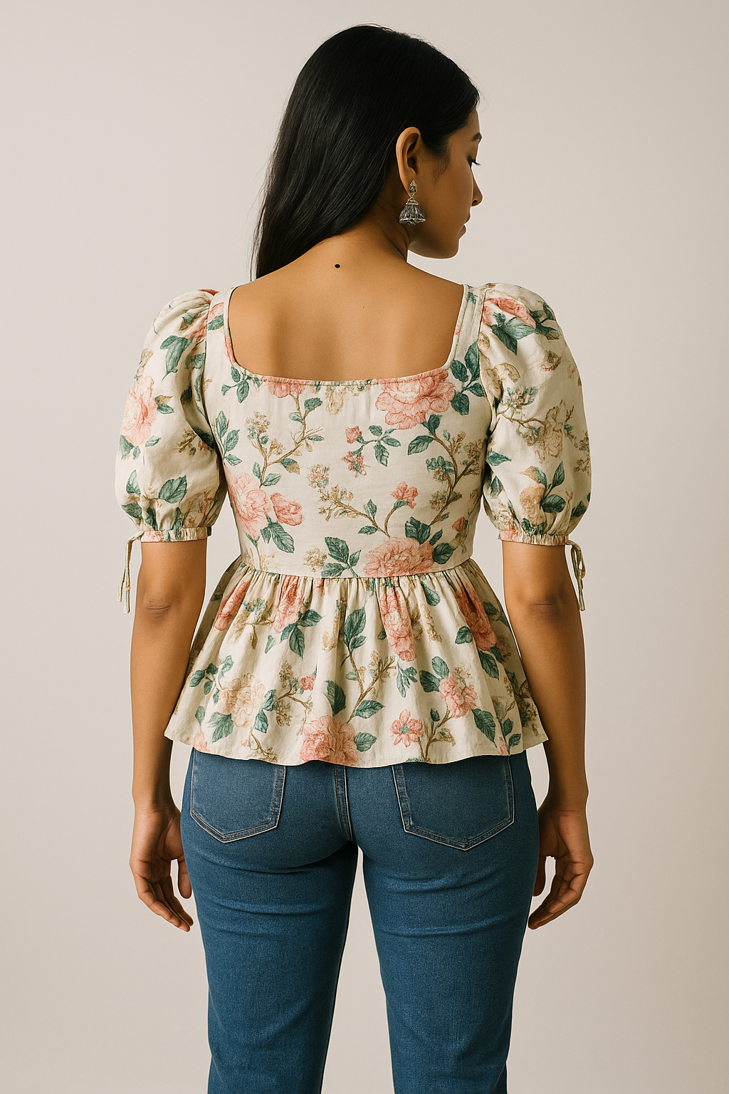 Phoolwari - Multicolor Peplum Top