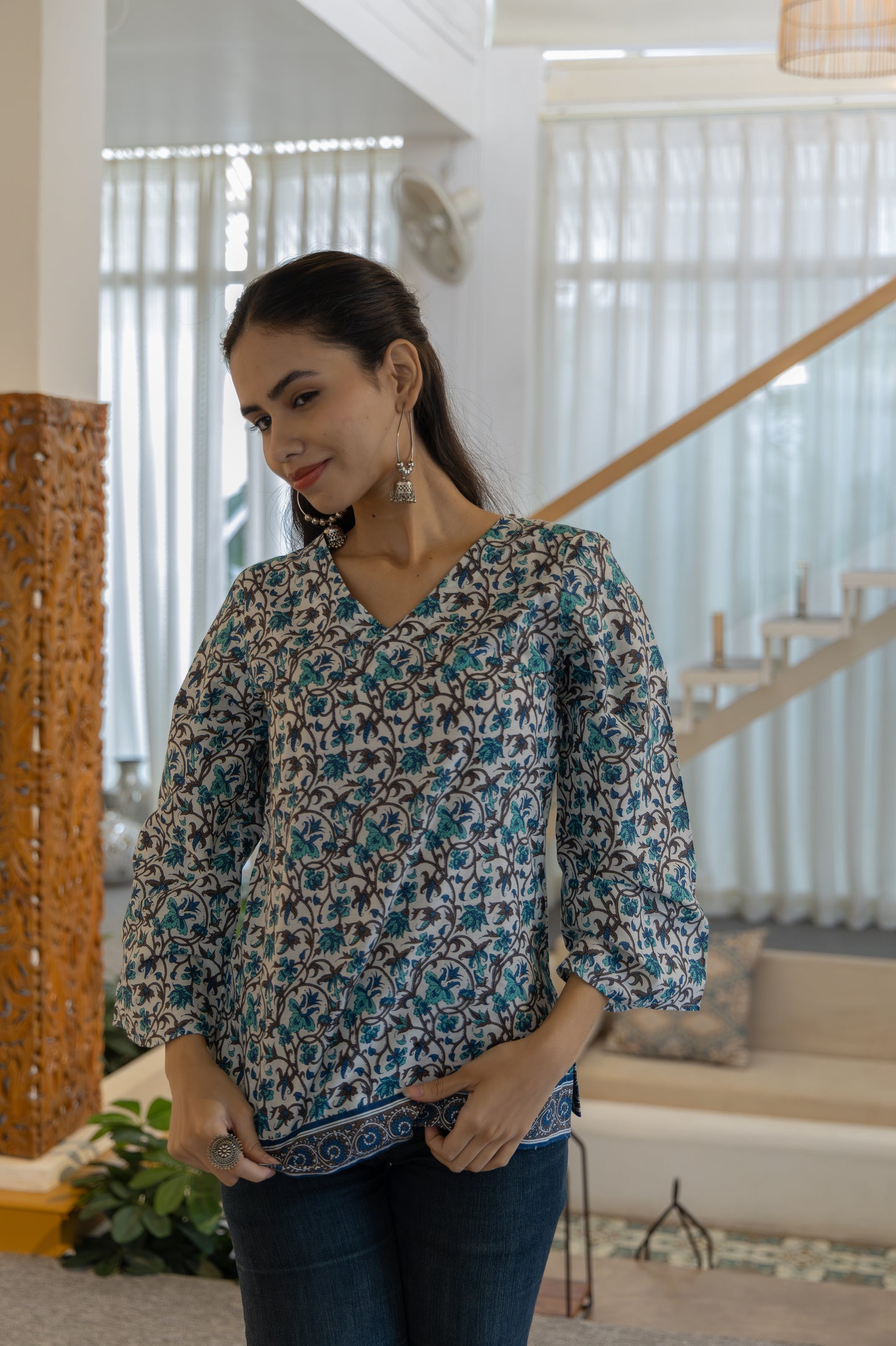 Misty Grey Relaxed Fit Cotton Kurti