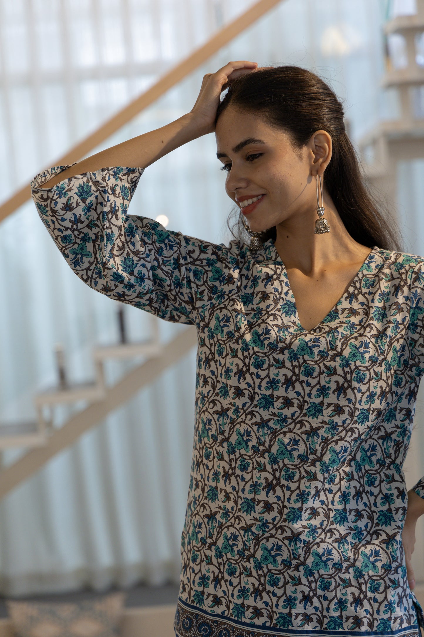 Misty Grey Relaxed Fit Cotton Kurti