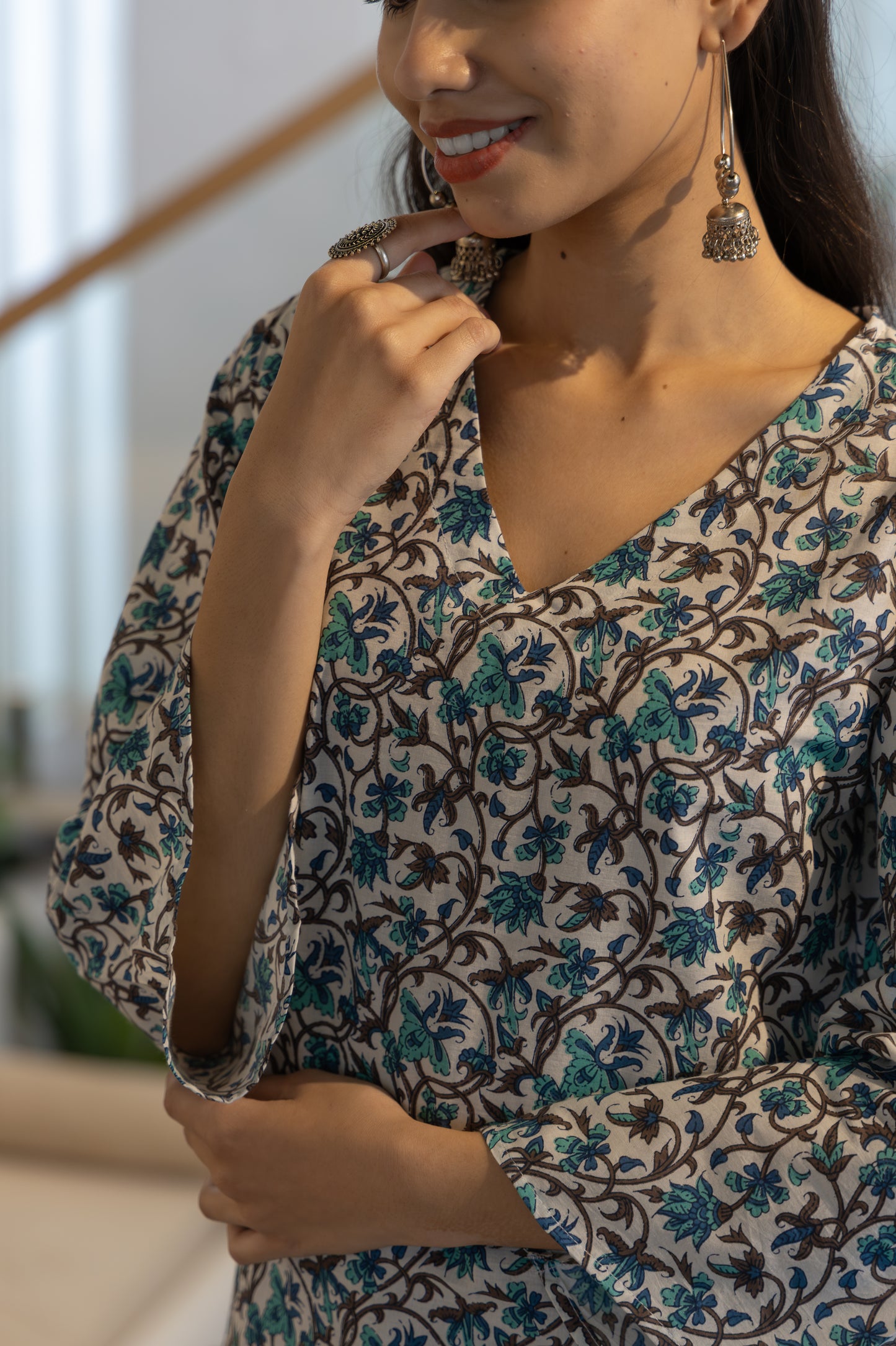 Misty Grey Relaxed Fit Cotton Kurti