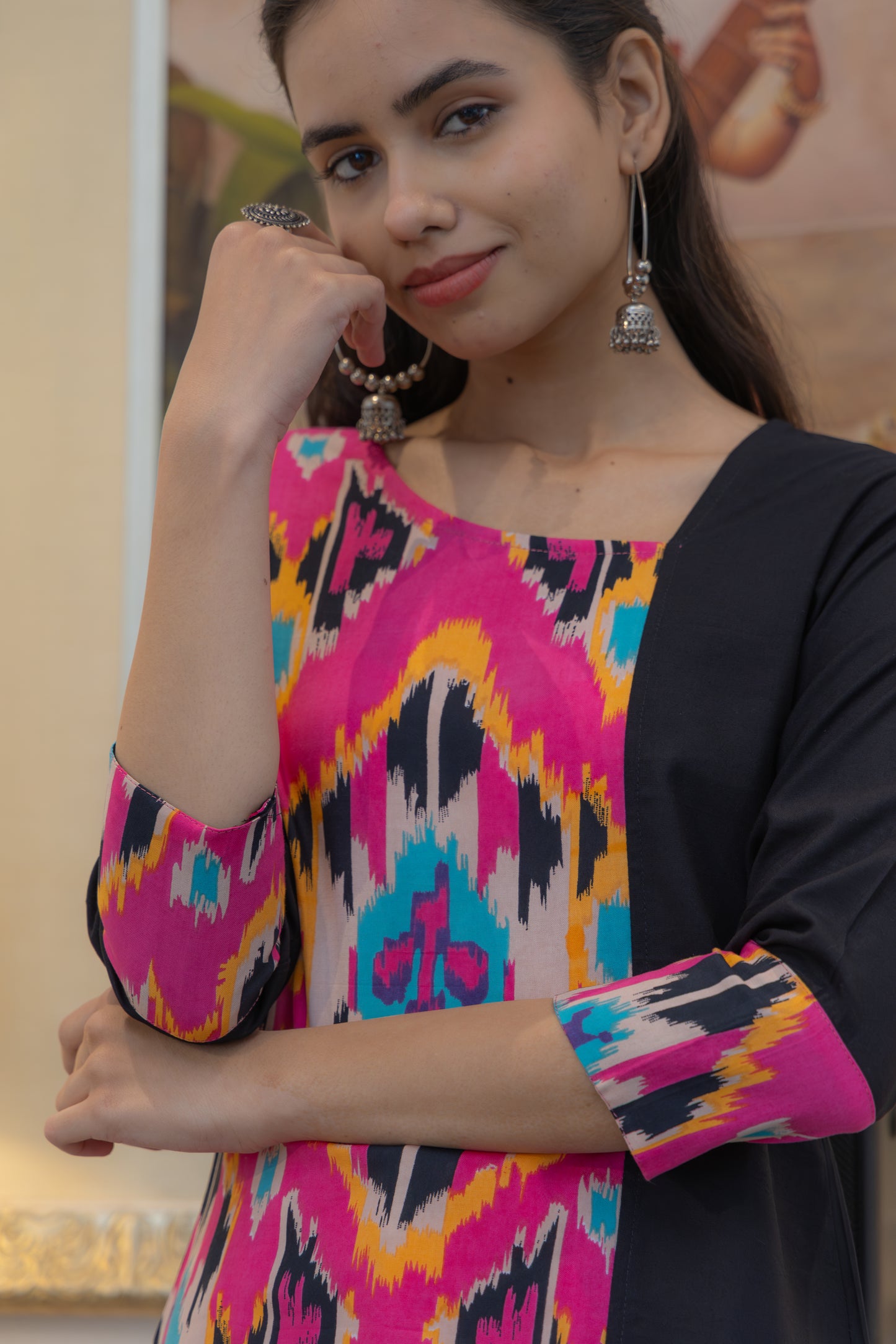 Contrast Muse Cotton Short Kurti