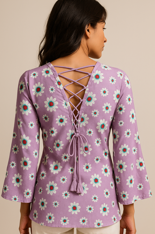 Phoolmohar - Back-Tie Cotton Top