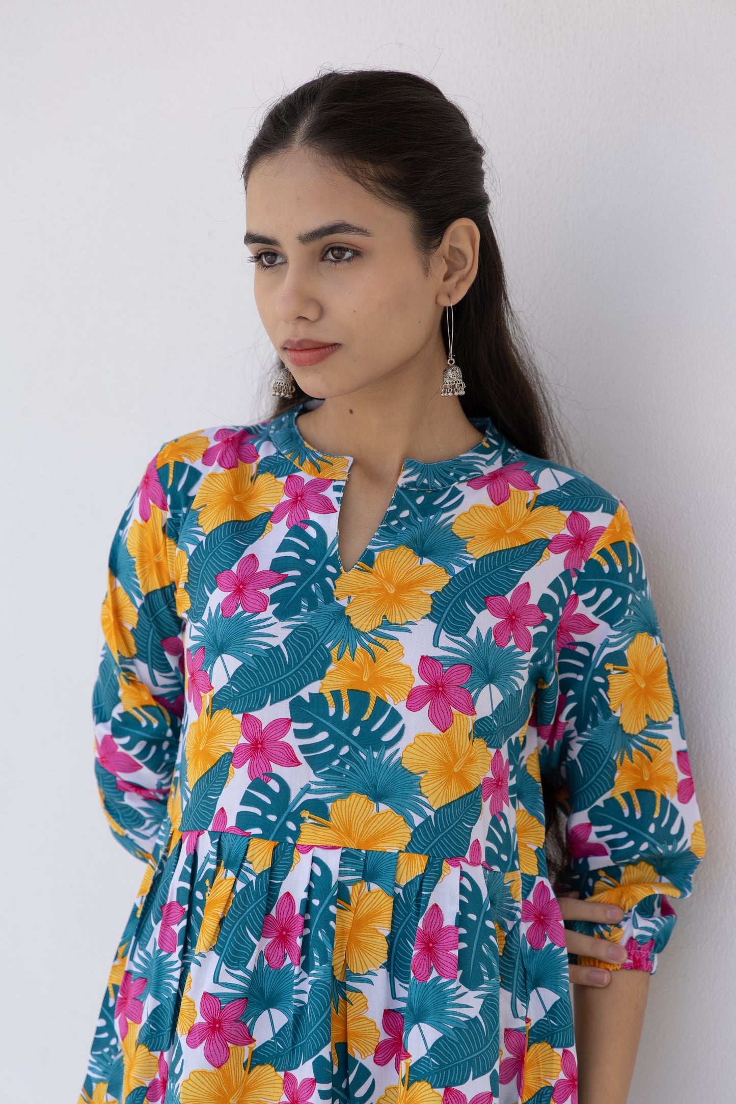 Meadow Charm Peplum Top (Multicolor)