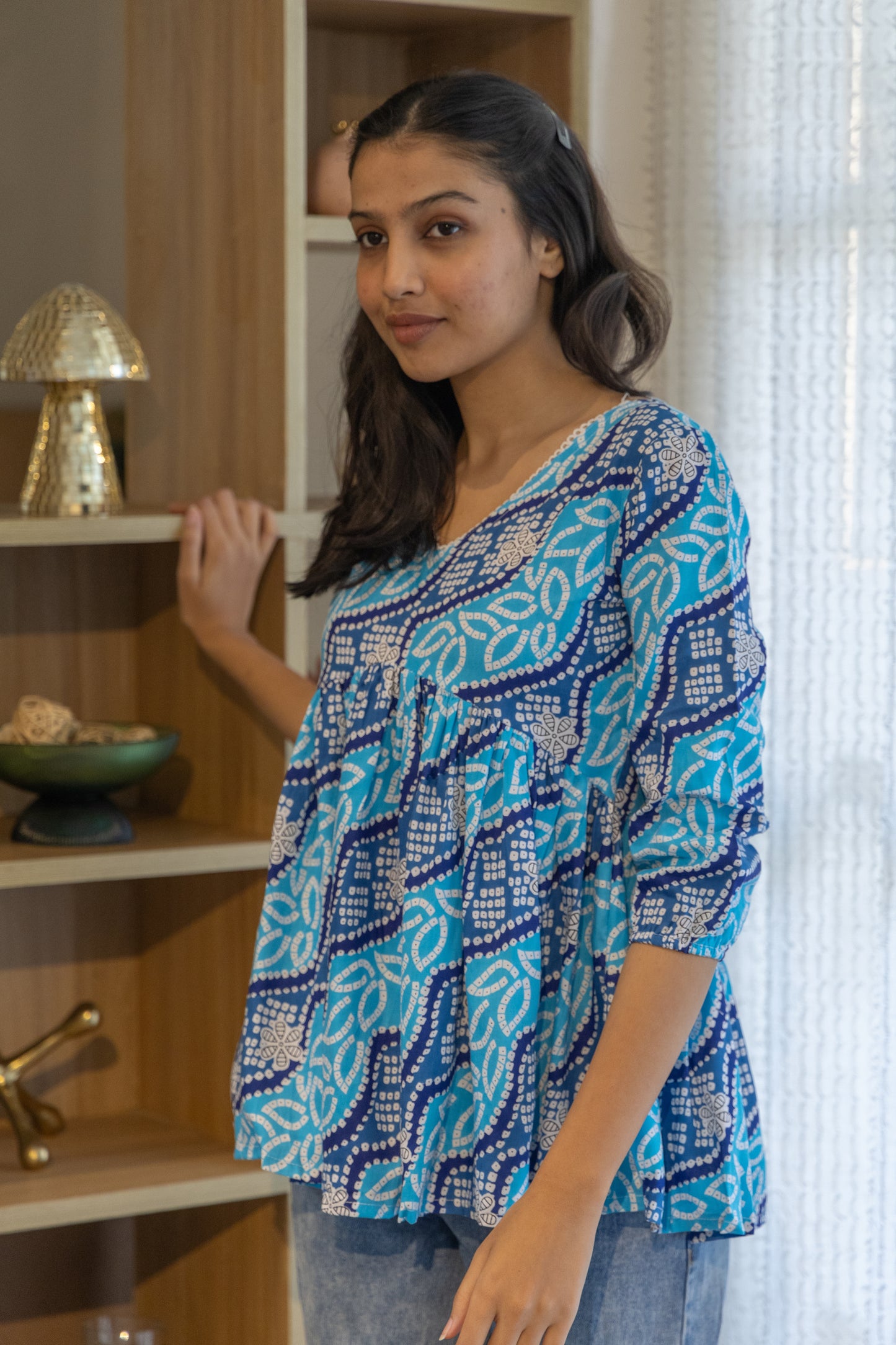 Ocean Waves Peplum Top