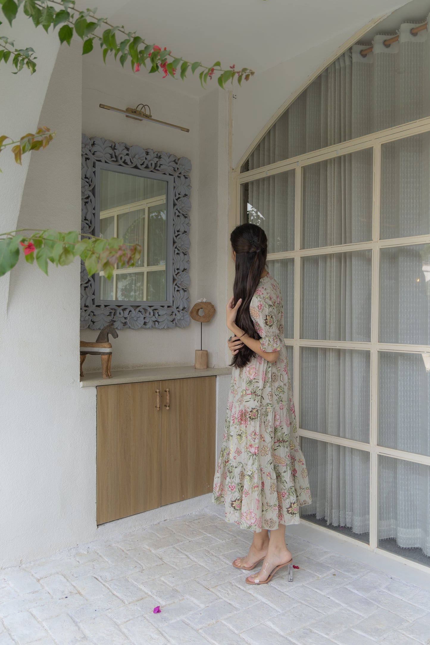 Olive Serenity Tiered Dress