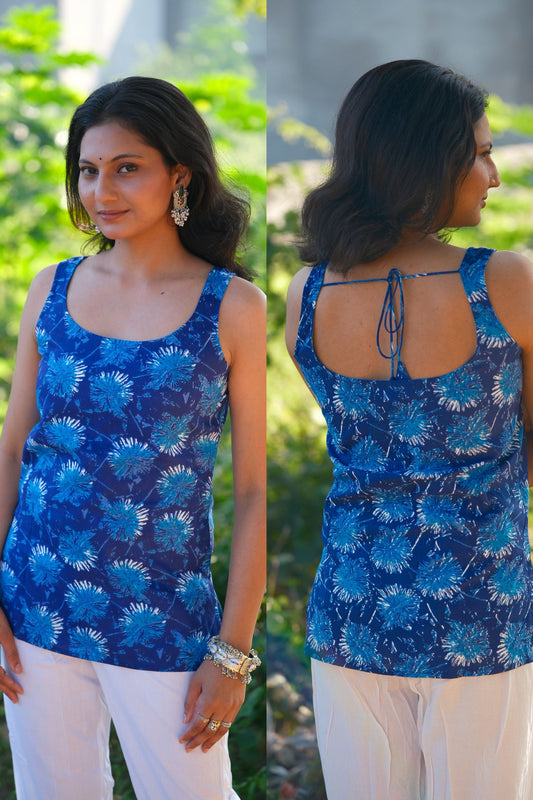 Neelkamal – Tie-Up Back Sleeveless Cotton Kurti